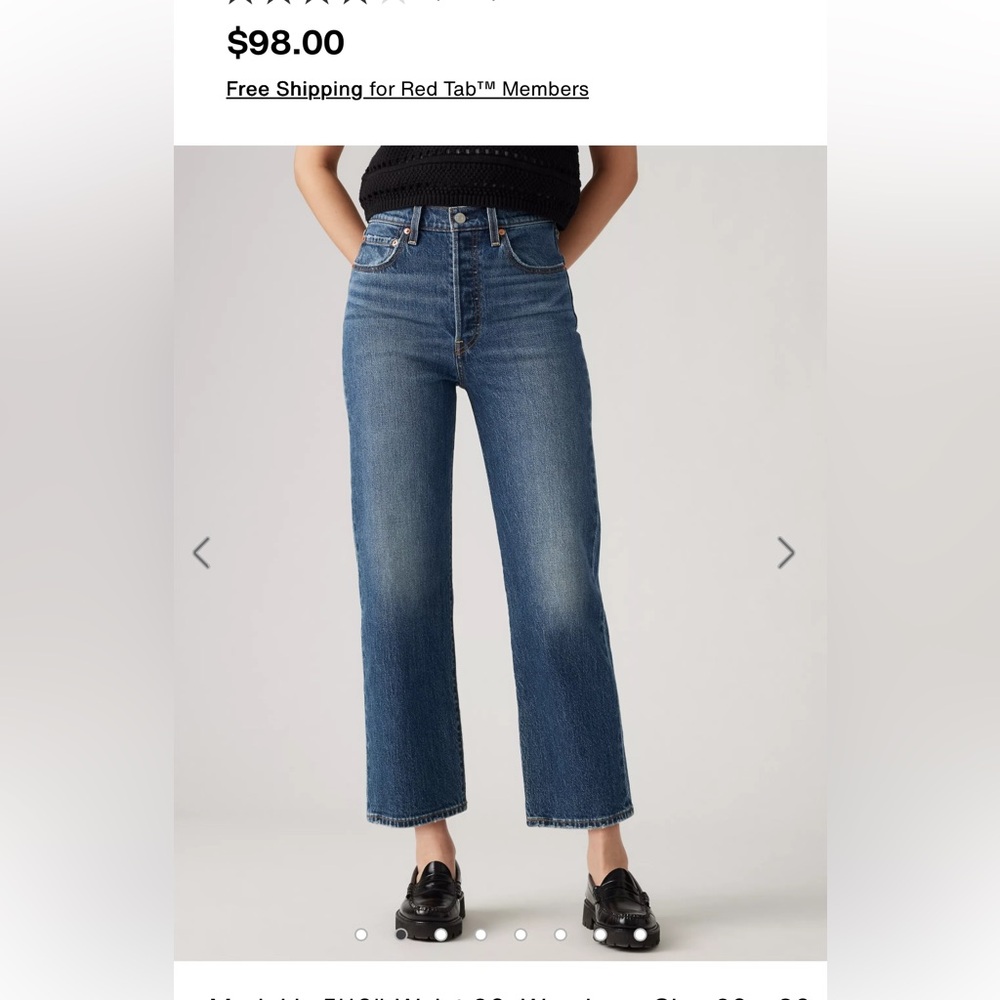 Levi's Premium Ribcage Straight Ankle Jeans - 30 x 29